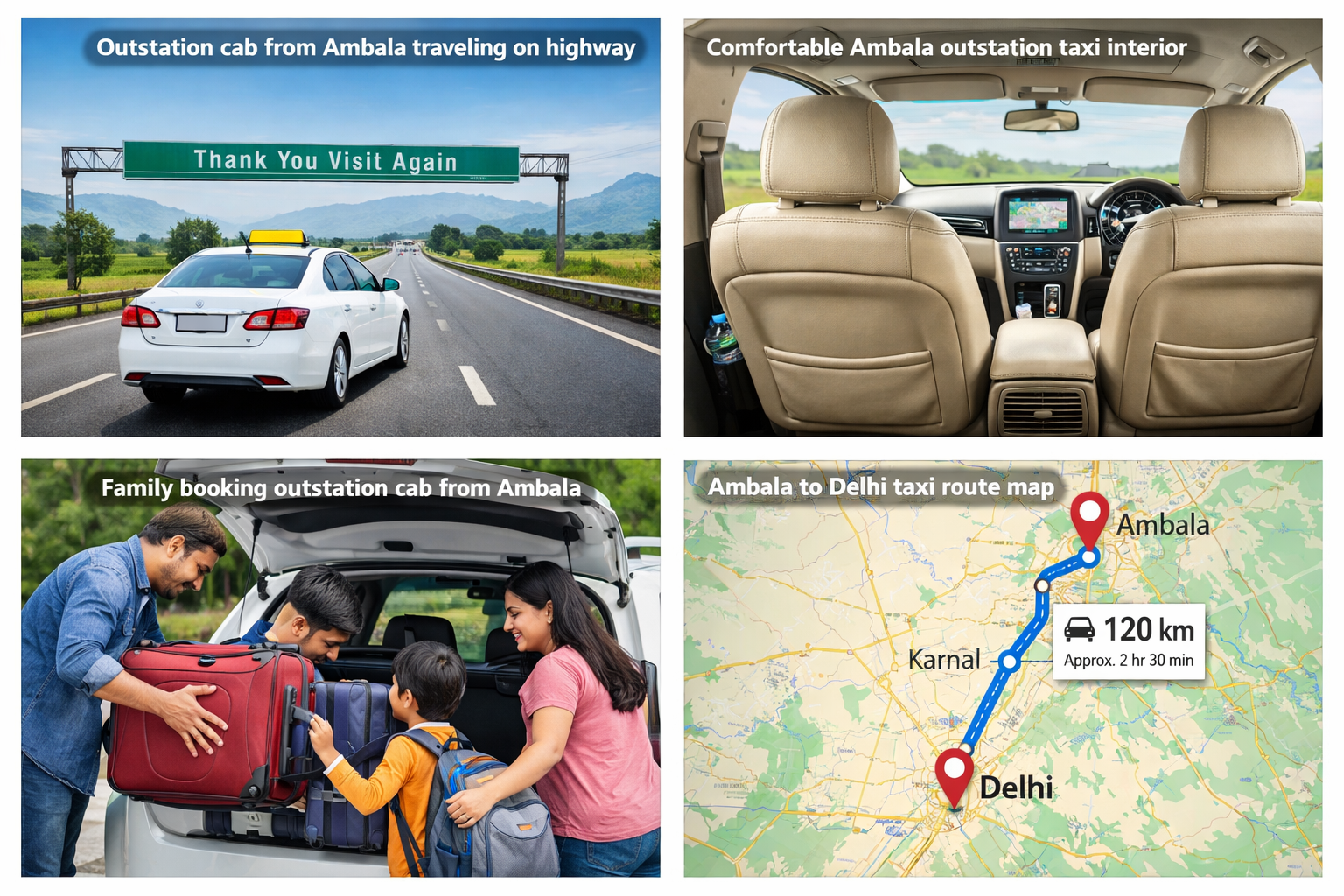 outstation cab from Ambala