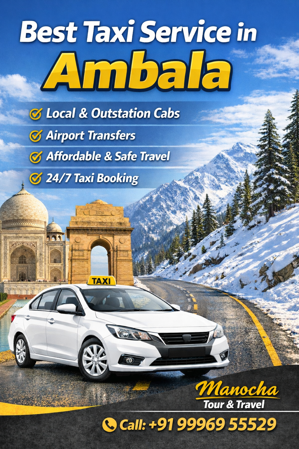 one way taxi Ambala to Delhi