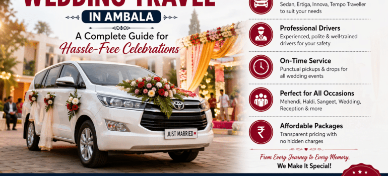 Cab Booking for Wedding Travel in Ambala – A Complete Guide for Hassle-Free Celebrations