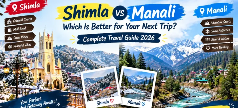 Shimla vs Manali – Which is Better for Your Next Trip? (Complete Travel Guide 2026)