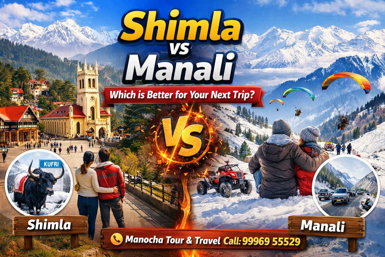 Shimla and Manali