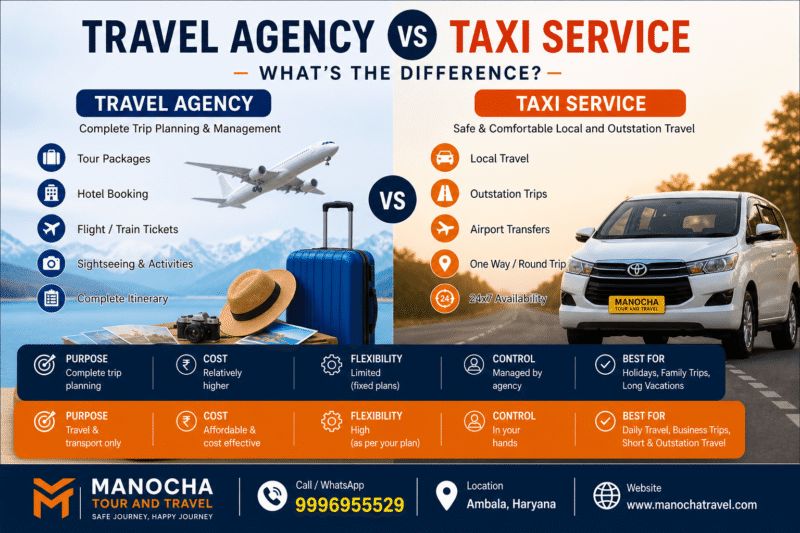 Taxi Service vs Travel Agency