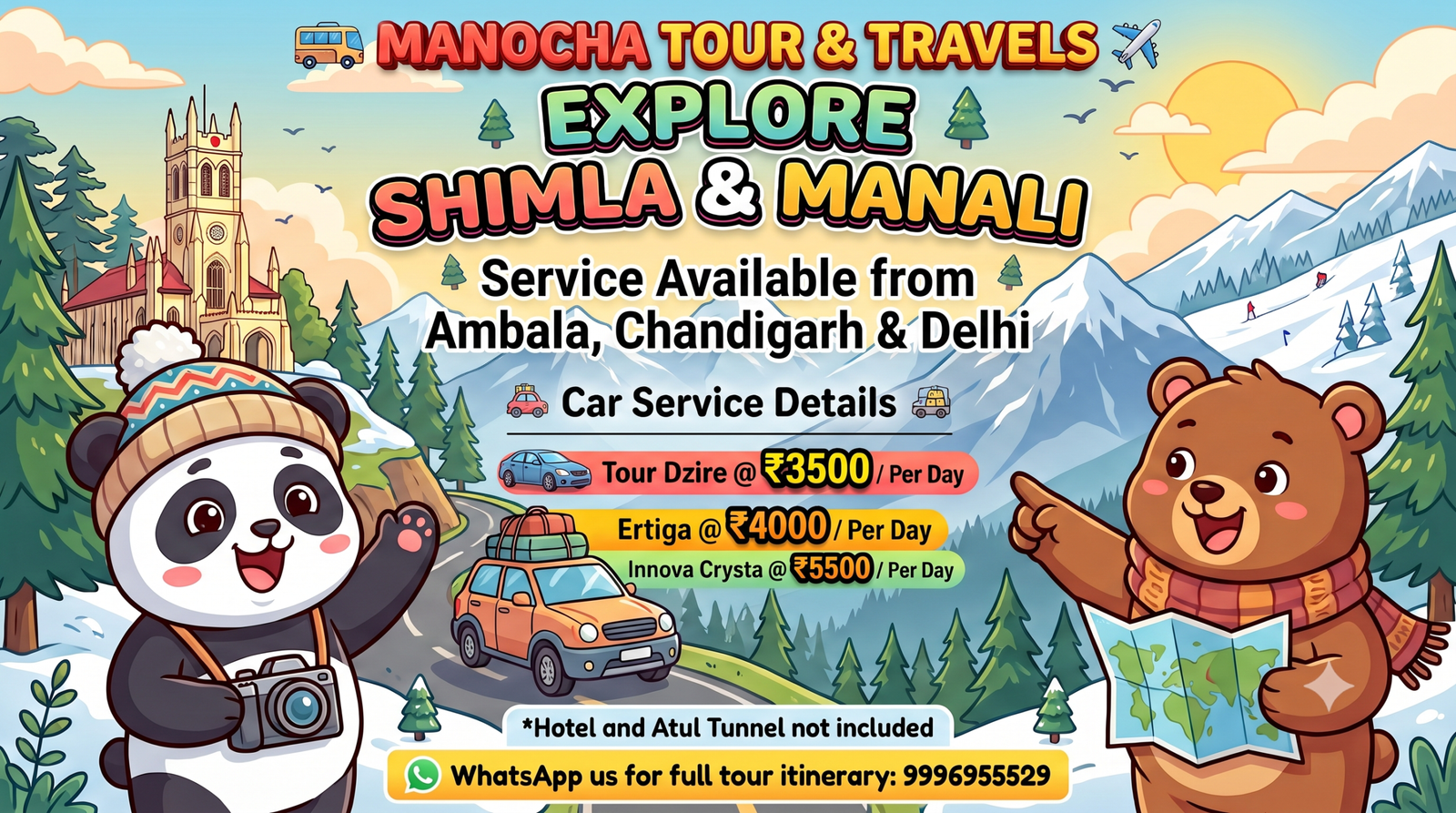 Shimla Manali tour by car